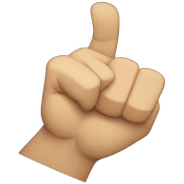 a fist like play rock paper scissor with thumb inside and playing rock emoji
