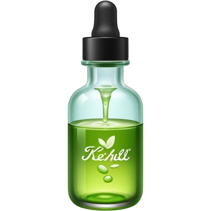 kiehl's serum bottle make liquid a light green emoji