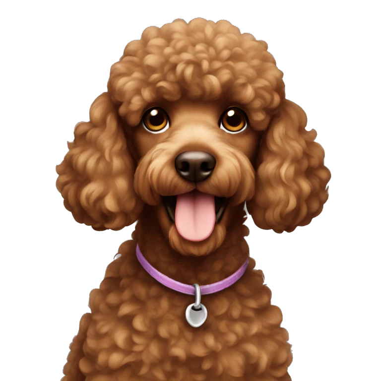 Brown poodle emoji