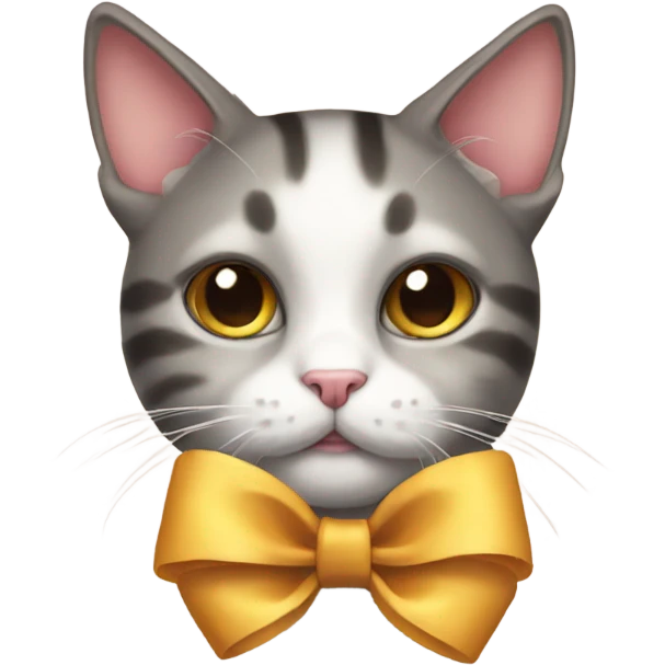 Cat with bow  emoji