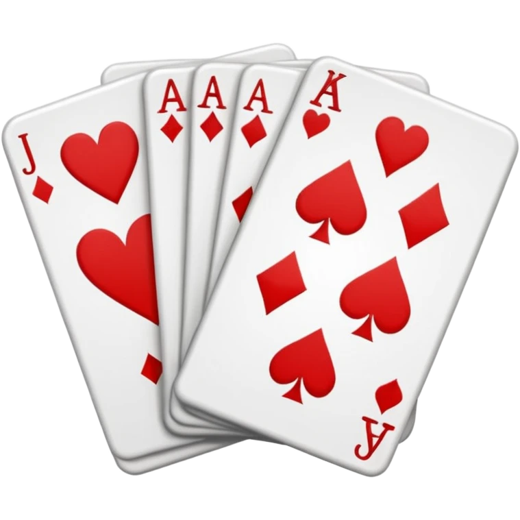 Cute deck of cards red color  emoji