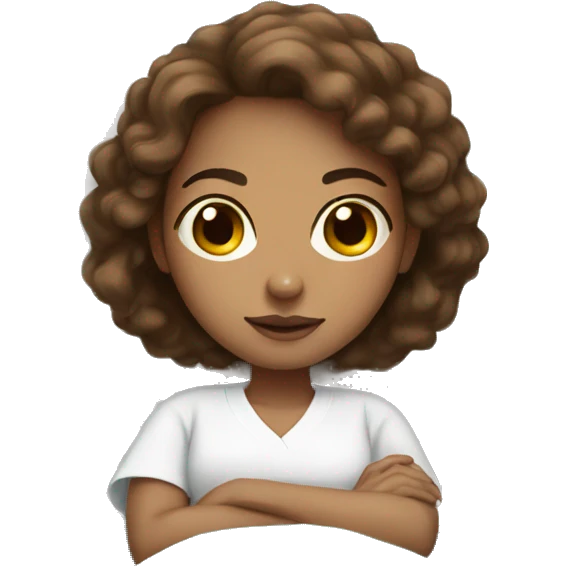 light skin girl with warm brown hair laying in a hospital bed  emoji