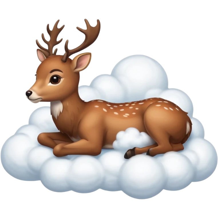 олень лежащий на облоках emoji