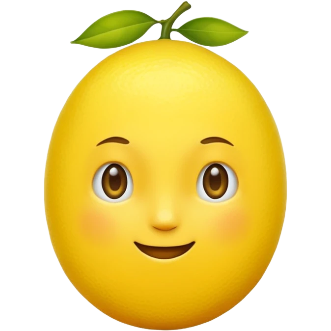 lemon with no face emoji