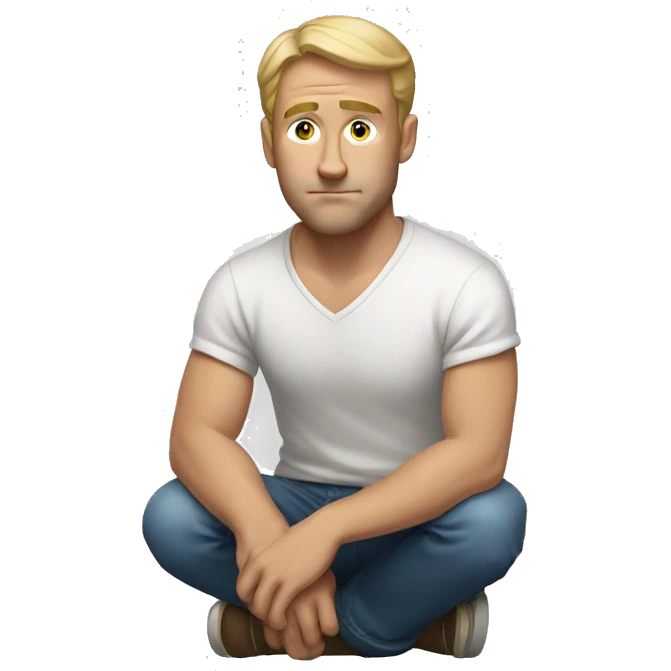 White man squatting  emoji