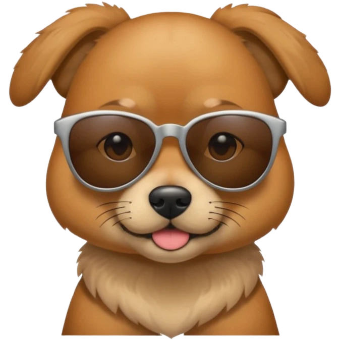 Dog wearing sun glasses emoji
