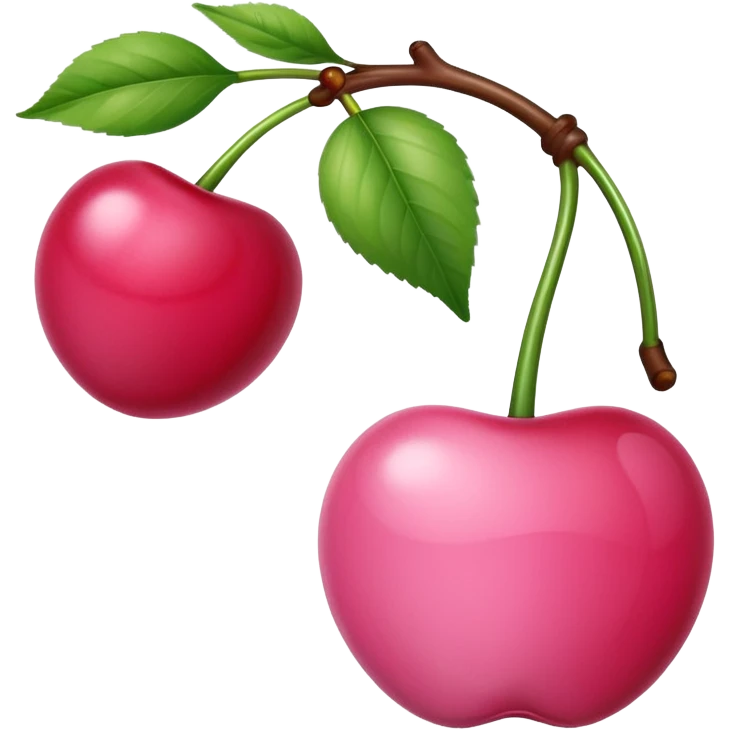 pink cherries  emoji