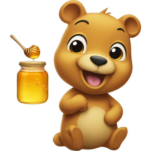 Winnie the phoo With Honey emoji