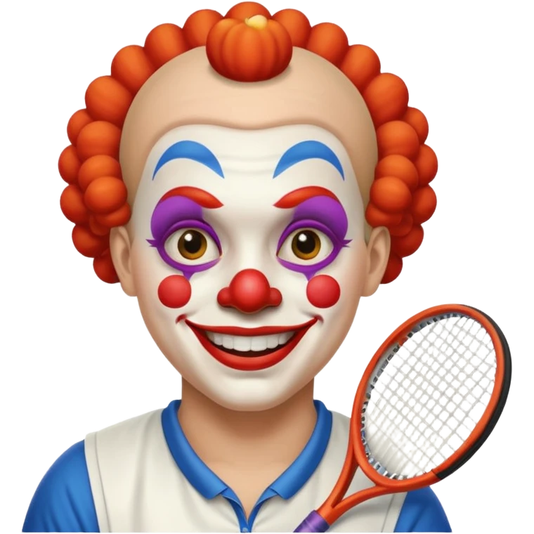 tennis player clown emoji