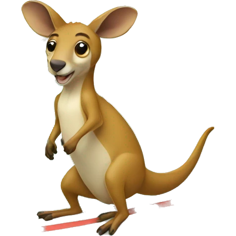 surfing kangaroo emoji