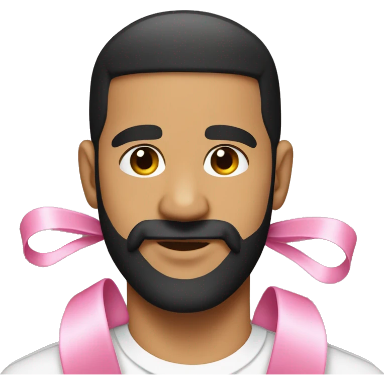 Drake with a pink bow emoji
