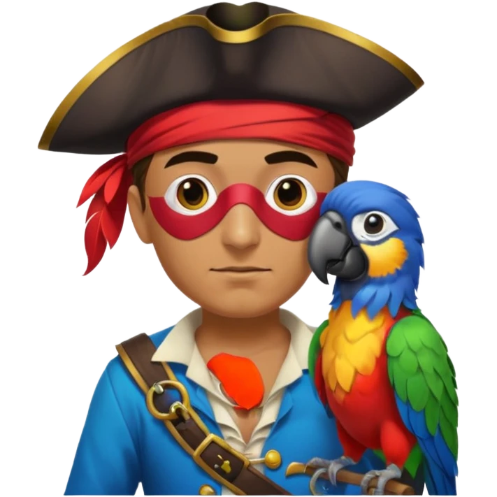 pirate and parrot emoji