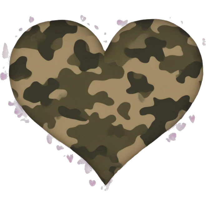 Camo heart emoji