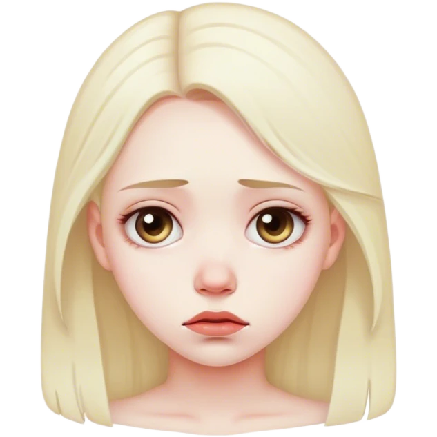 Sad girl  emoji