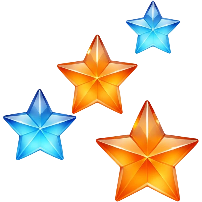 crystal stars orange emoji
