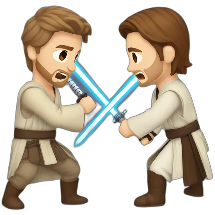 obi wan and anakin fighting emoji