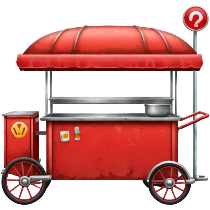 red food cart. emoji