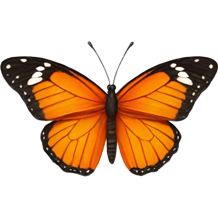 Orange butterfly emoji