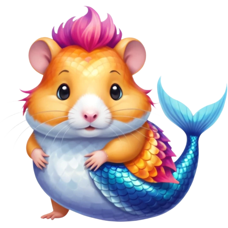 mermaid hamster emoji