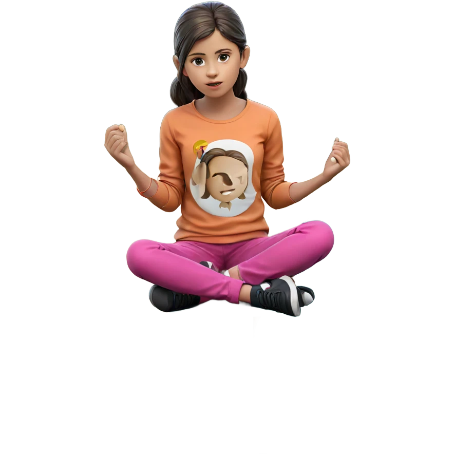 girl sitting under a tree emoji