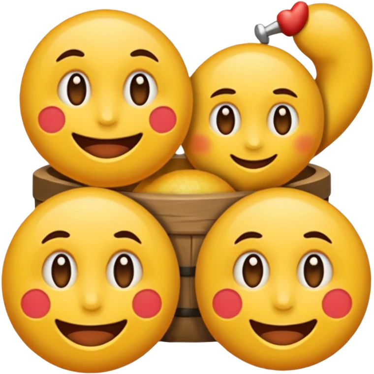 подарок коробочка блистящая  beige emoji