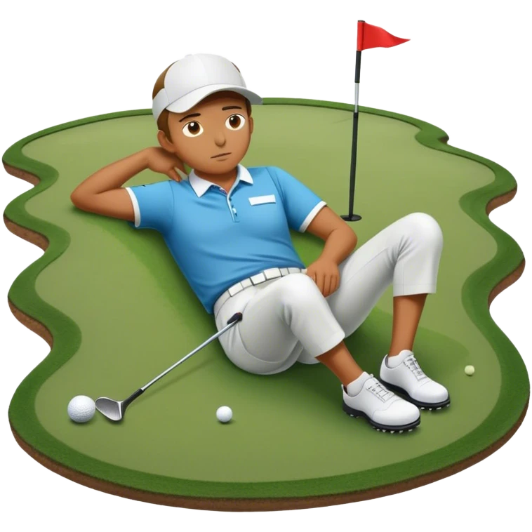 Someone passed out on a golf course  emoji