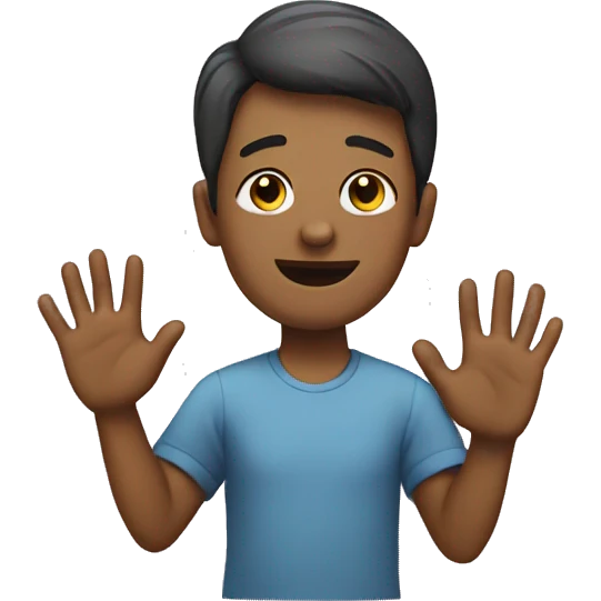 person saying bye emoji