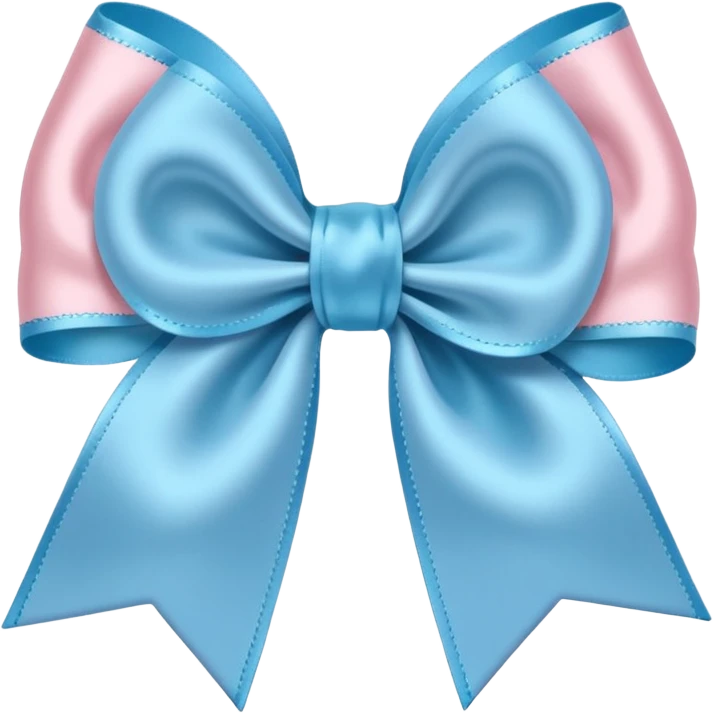 light pink and blue bow emoji