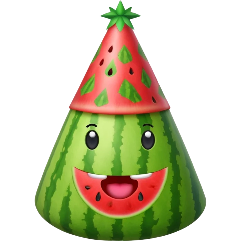 watermelon in party hat emoji