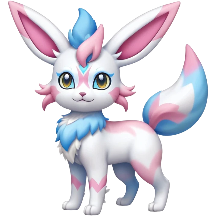 Sylveon-Delcatty-Fakémon-hybrid-creature (full body)  emoji
