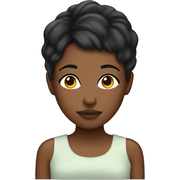 black girl with pixie cut sleep emoji