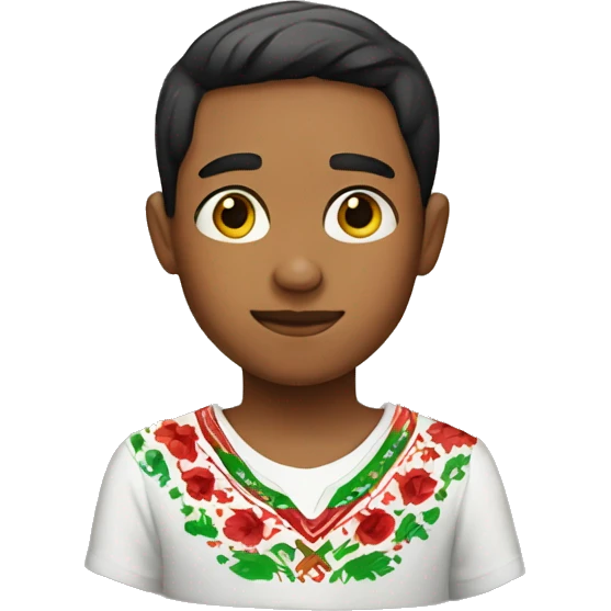 boy wearing mexican shirt emoji