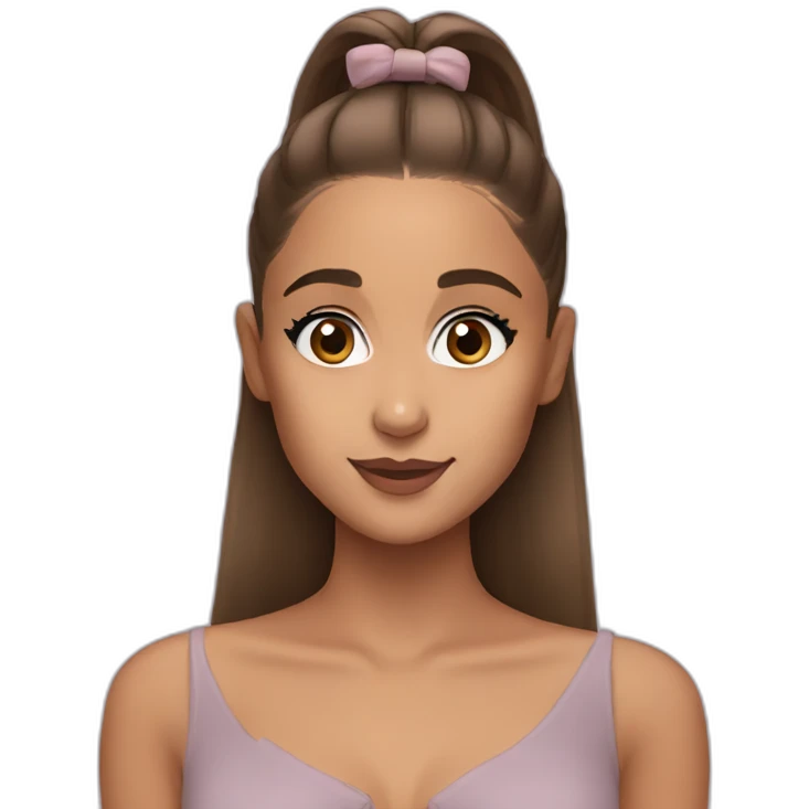 front facing ariana grande emoji