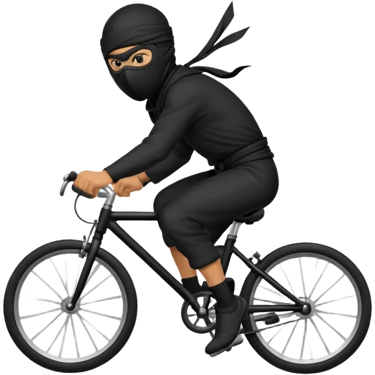 NInja with bicycle emoji