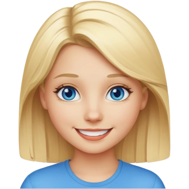 Aesthetic blonde Beautiful girl Cool smile emoji