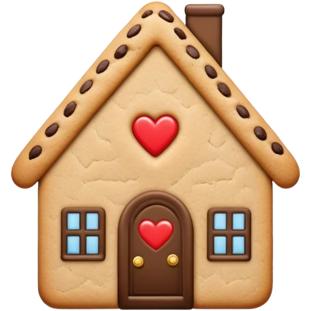 cookie heart with home emoji