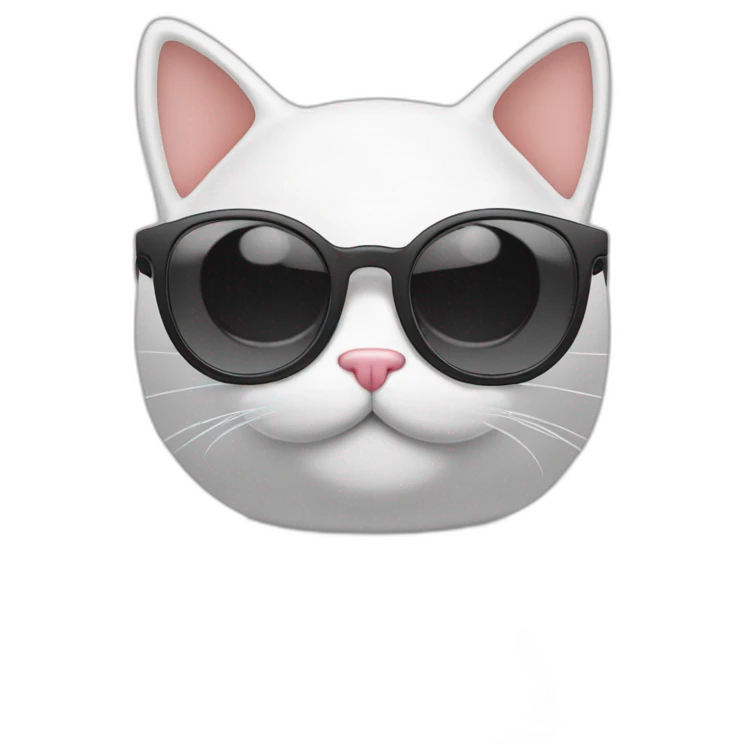 joven gafas piel blanca gato bailando emoji