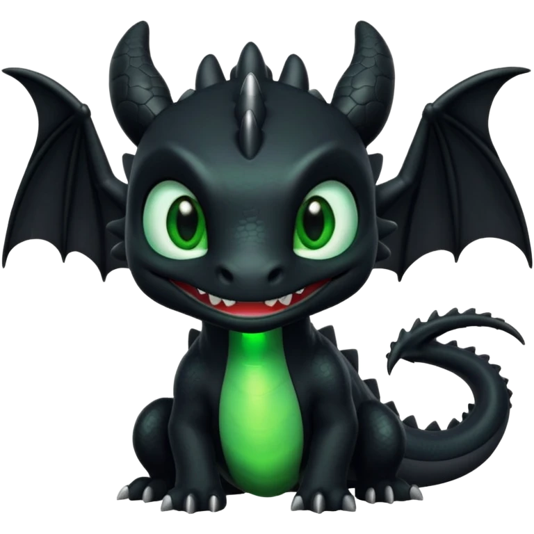 Toothless with white one emoji