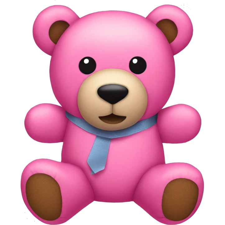 Pink teddy bear with duct tape emoji