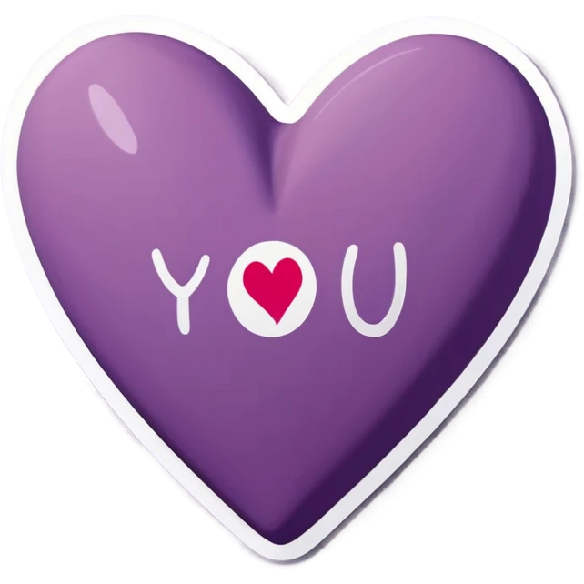 a light purple heart saying "i love you" emoji