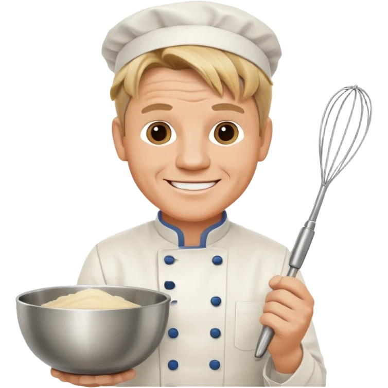 gordon ramsay chef holding whisk and bowl emoji