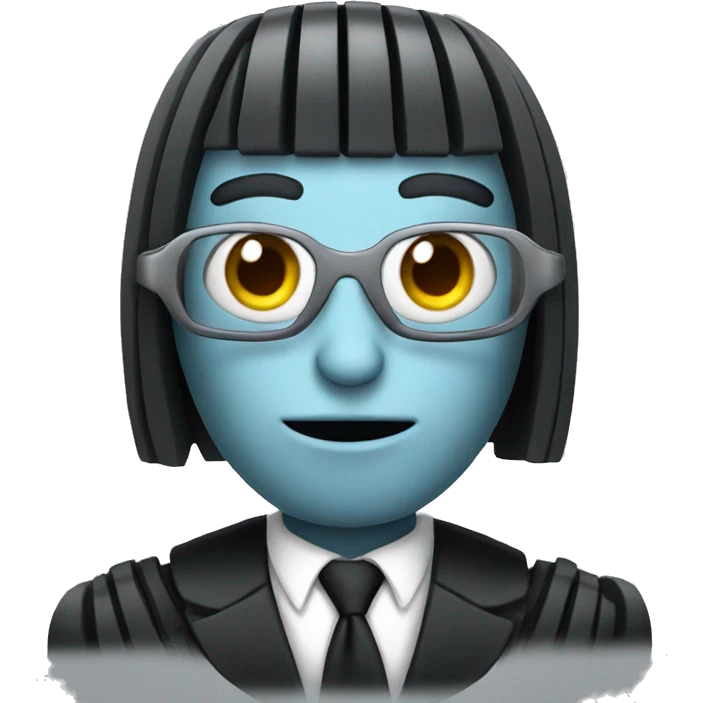robot judge with a wig emoji