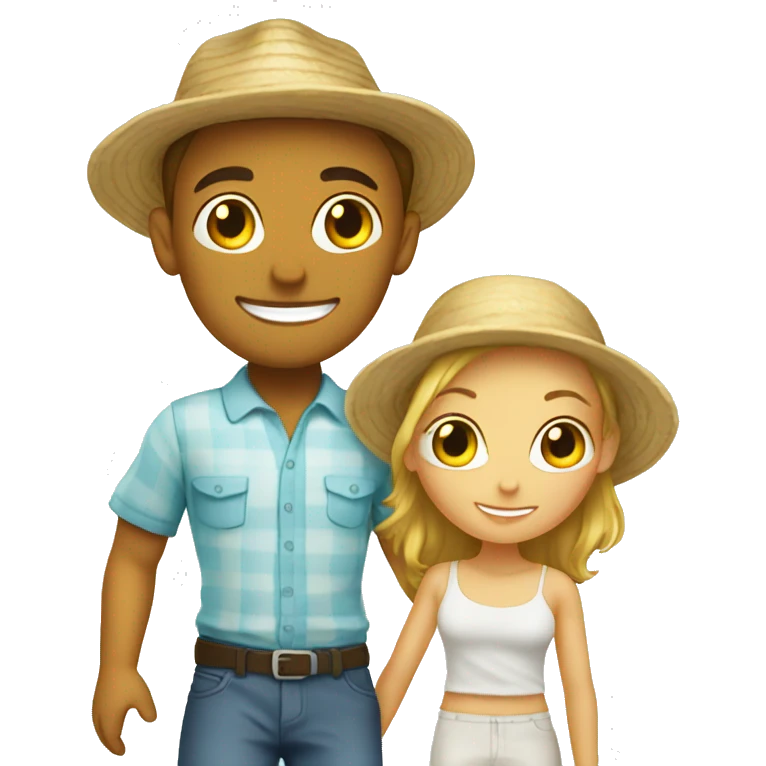 vacation Boy and the Girl white  emoji