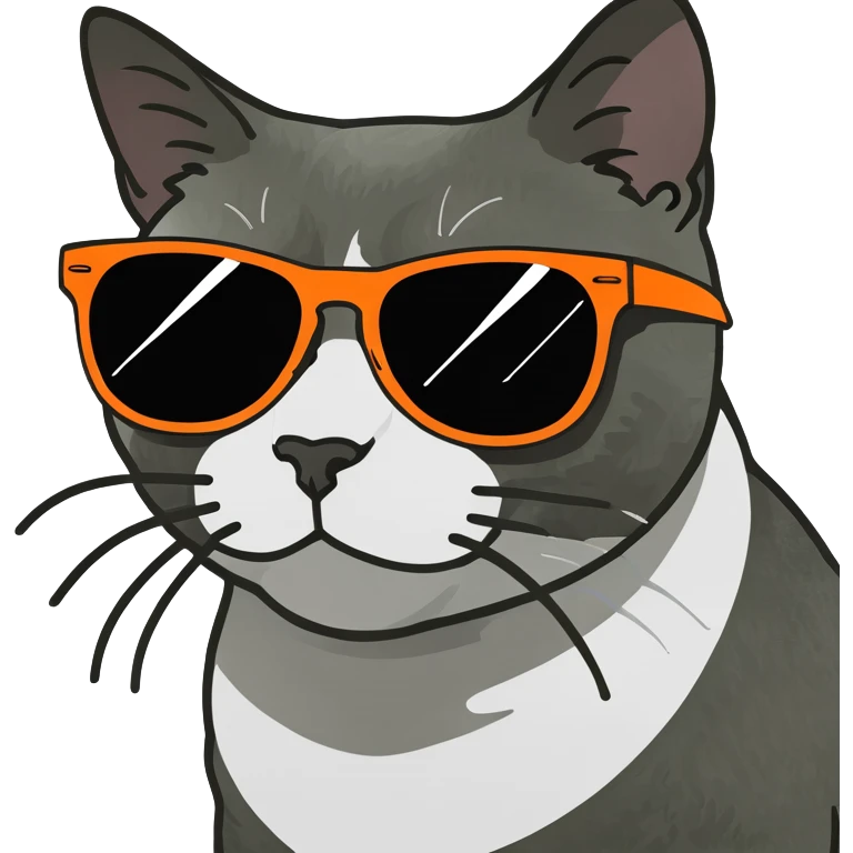 Cat with sunglasses emoji