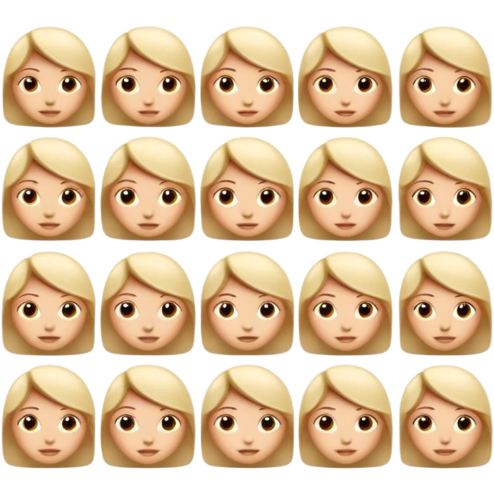 Emoji challenge.
Show 16 emojis that are almost identical.
Only one emoji has a small difference in shape or expression.
Neutral background, soft shadows.
Increase difficulty slightly.
Add subtle animation to keep attention. emoji