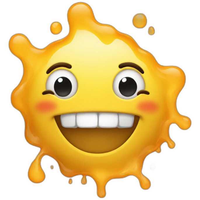 happy emoji melting emoji