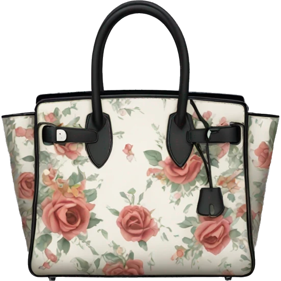 Gothic florals Birkin bag   emoji