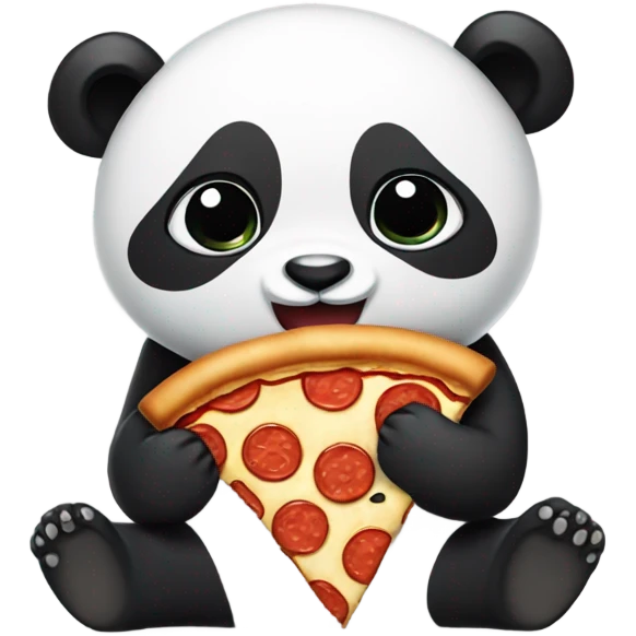 panda eating pizza emoji