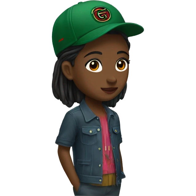 Kirikou avec une casquette Gucci emoji