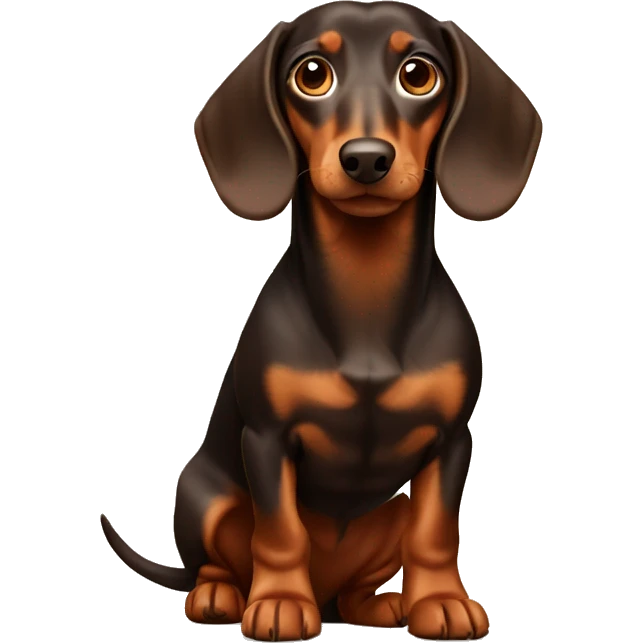 brown dachshund full body emoji